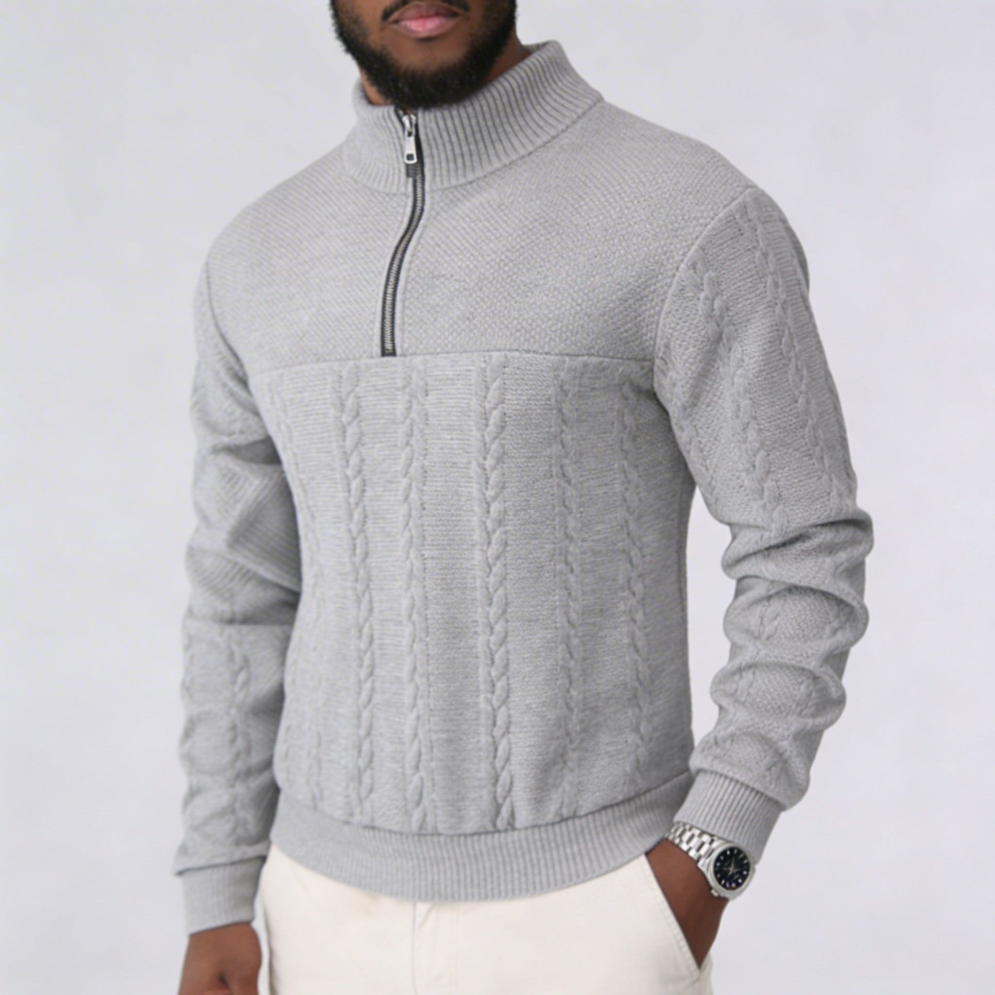 THE VALORE QUARTER ZIP SWEATER