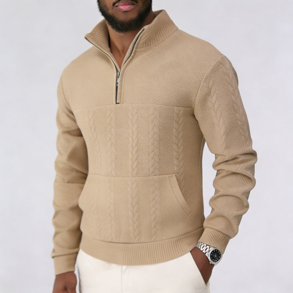 THE VALORE QUARTER ZIP SWEATER