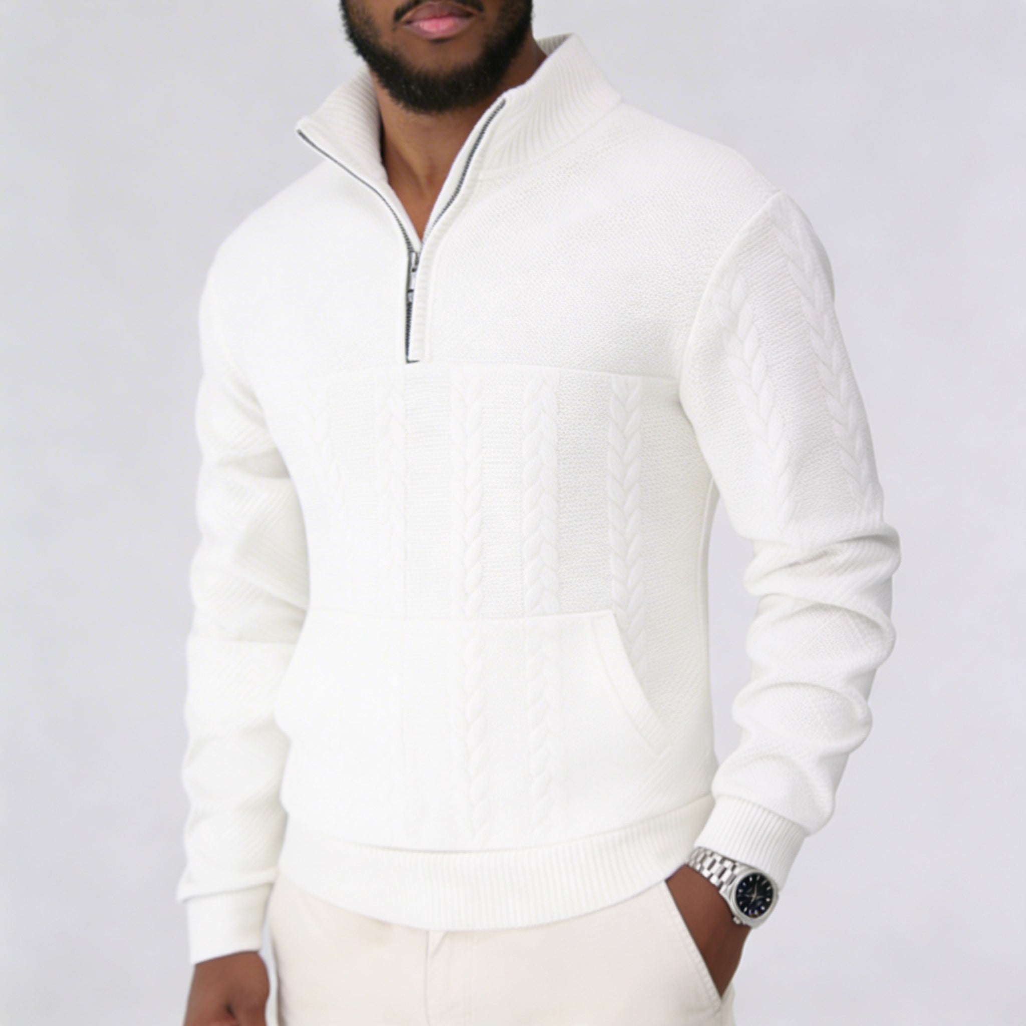 THE VALORE QUARTER ZIP SWEATER