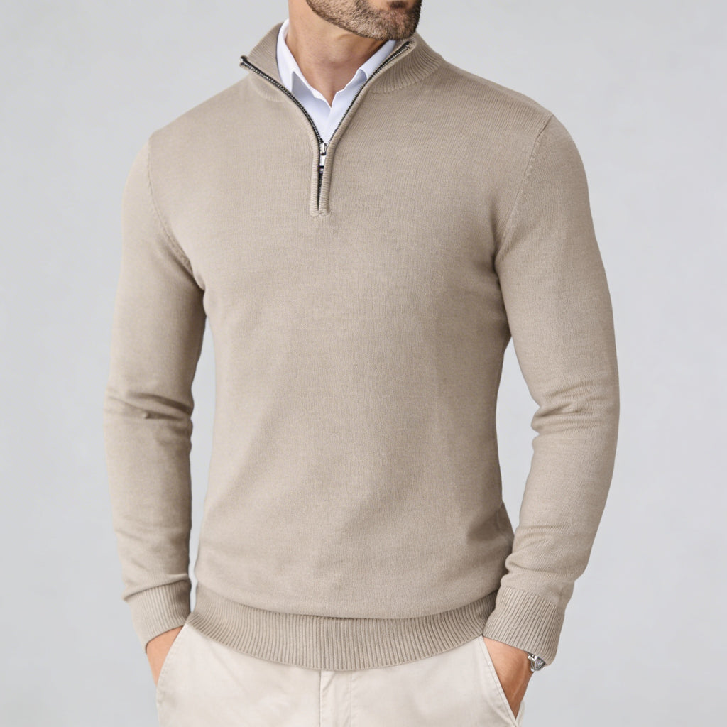 THE ESSENZA QUARTER ZIP SWEATER