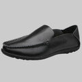 Black leather loafer shoe 